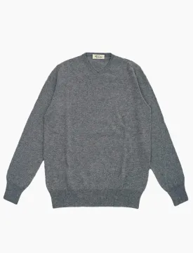 Light Grey V Neck Cashmere Jumper