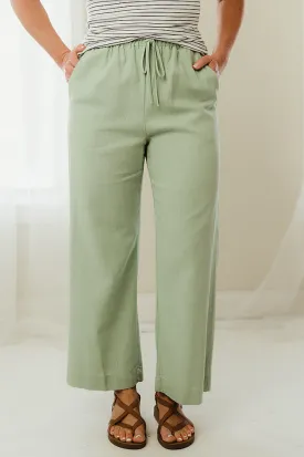 Linen Cropped Pants