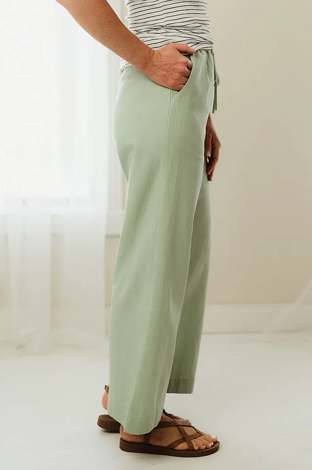 Linen Cropped Pants