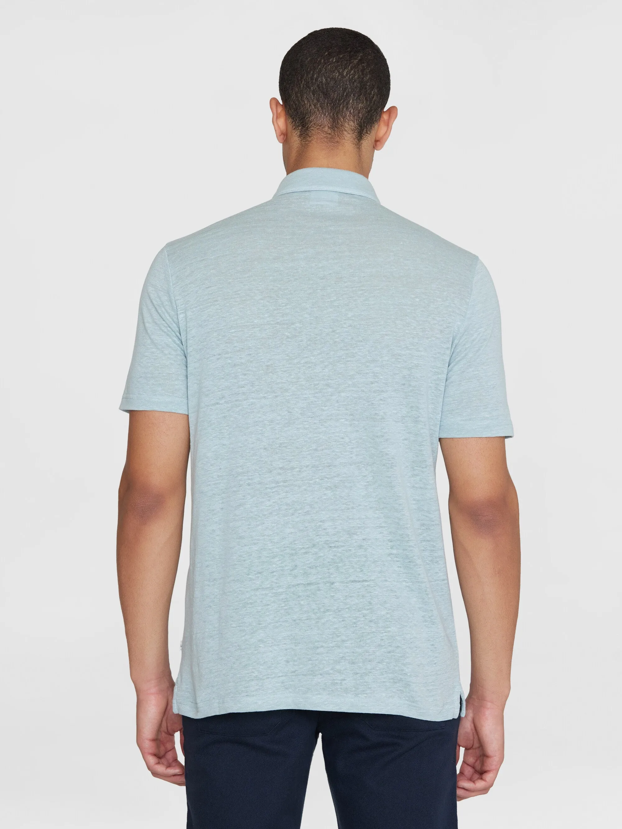 Linen polo - Gray Mist
