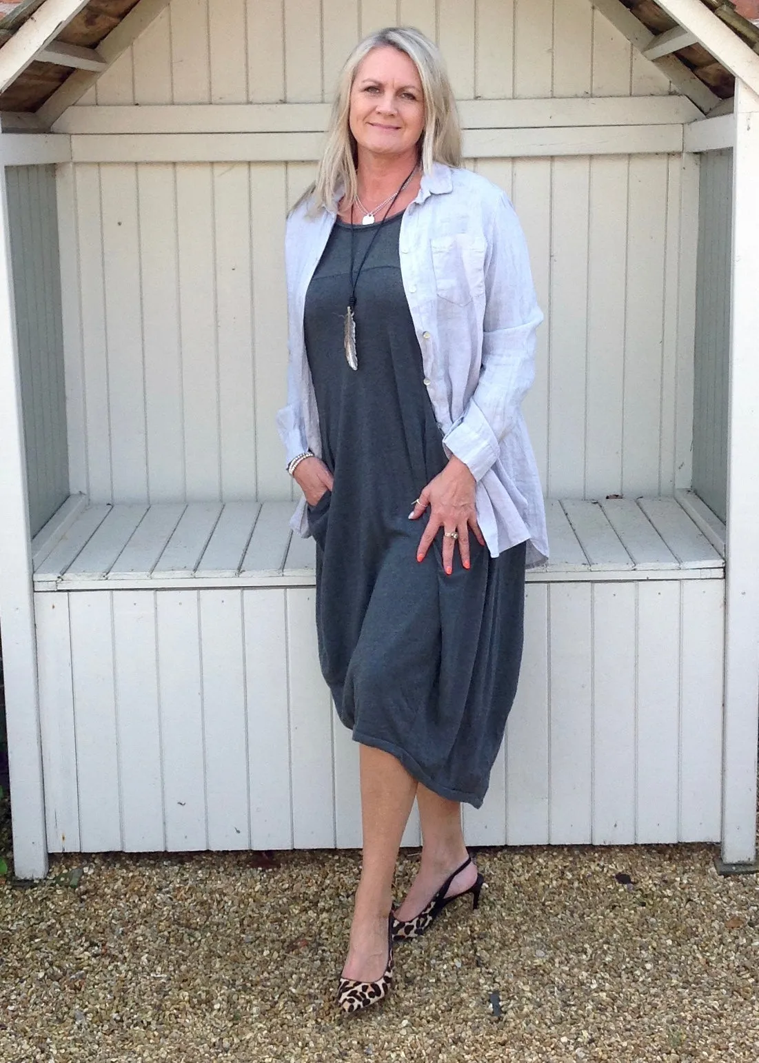 Linen Shirt in Silver