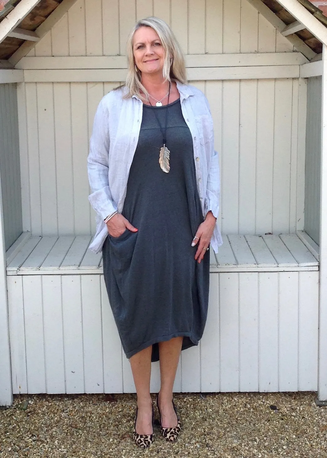 Linen Shirt in Silver