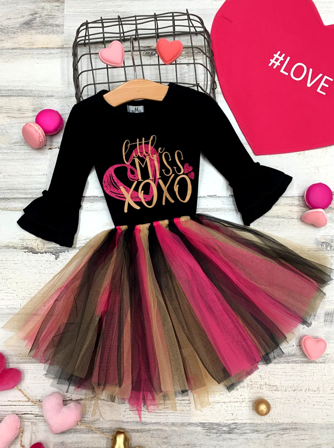 Little Miss XOXO Tutu Skirt Set
