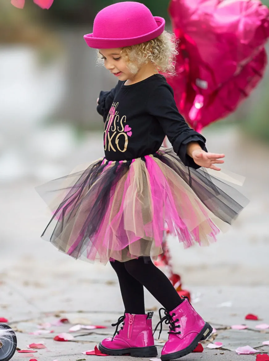 Little Miss XOXO Tutu Skirt Set