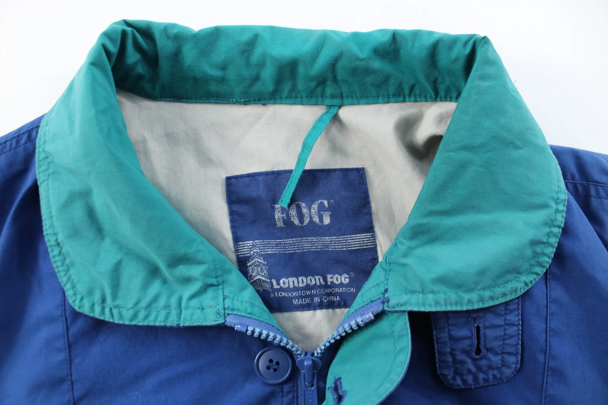 London Fog Blue Zip Up Jacket