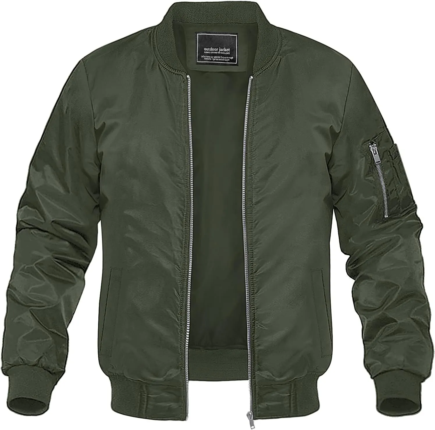 MAGNIVIT Men's Lightweight Bomber Jacket Windbreaker Casual Fall Spring Outdoor Coat