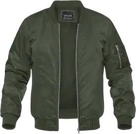 MAGNIVIT Men's Lightweight Bomber Jacket Windbreaker Casual Fall Spring Outdoor Coat