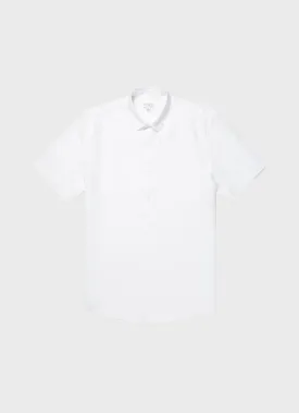 Men's Short Sleeve Linen Shirt in White Men's Short Sleeve Linen Shirt in White