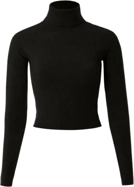 MixMatchy Women's Ribbed Turtle Neck Crop Top