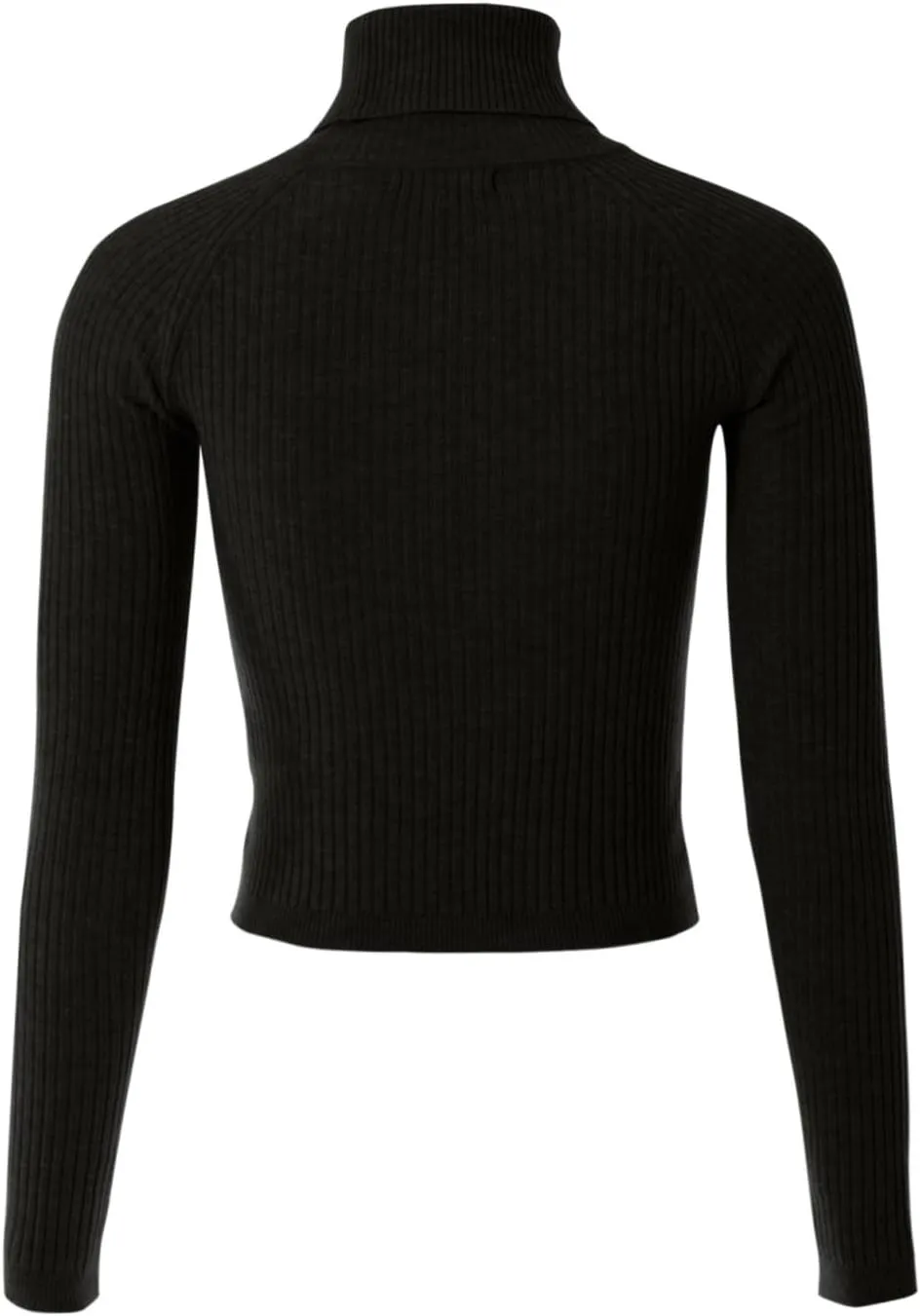 MixMatchy Women's Ribbed Turtle Neck Crop Top