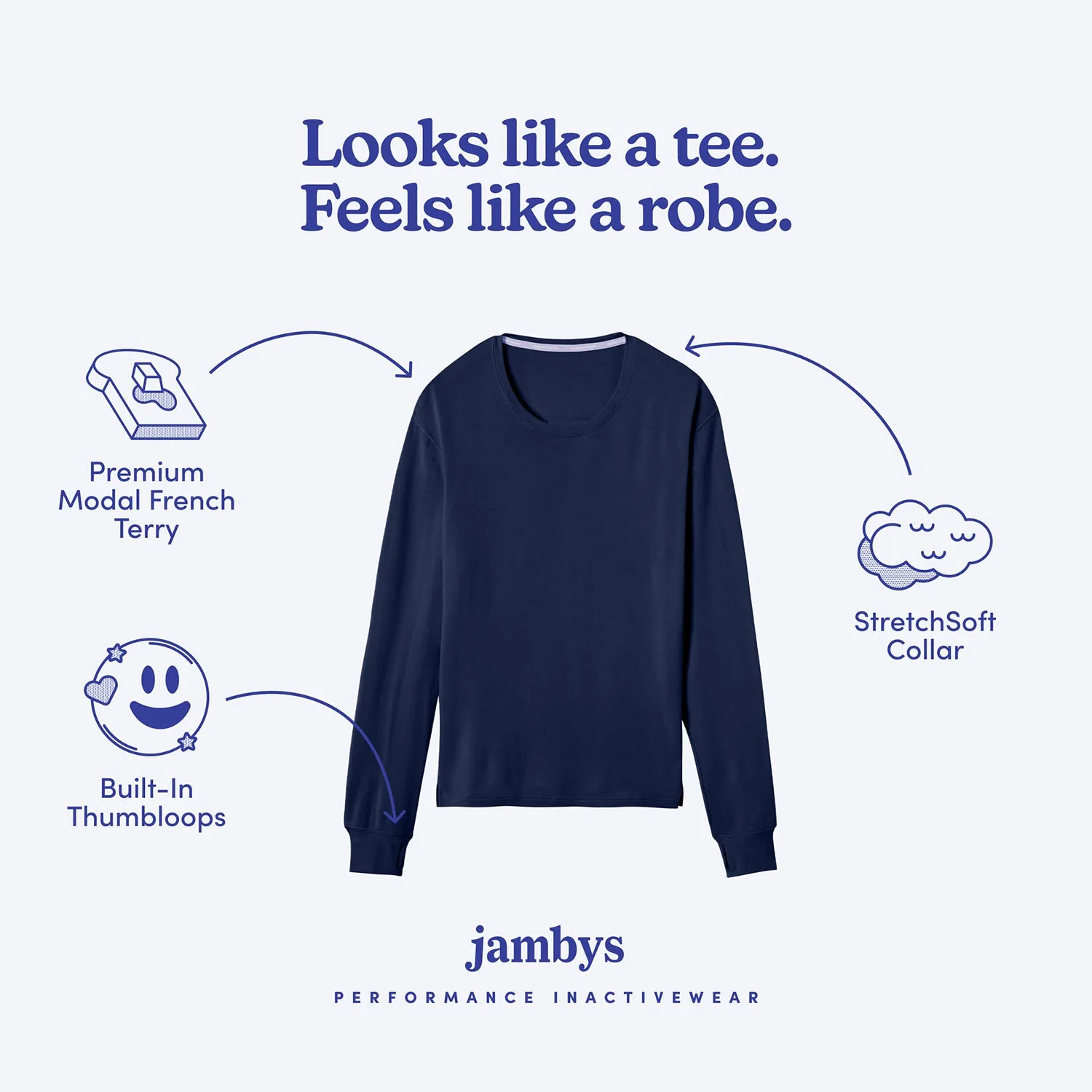 Navy Long-Sleeve JamTee