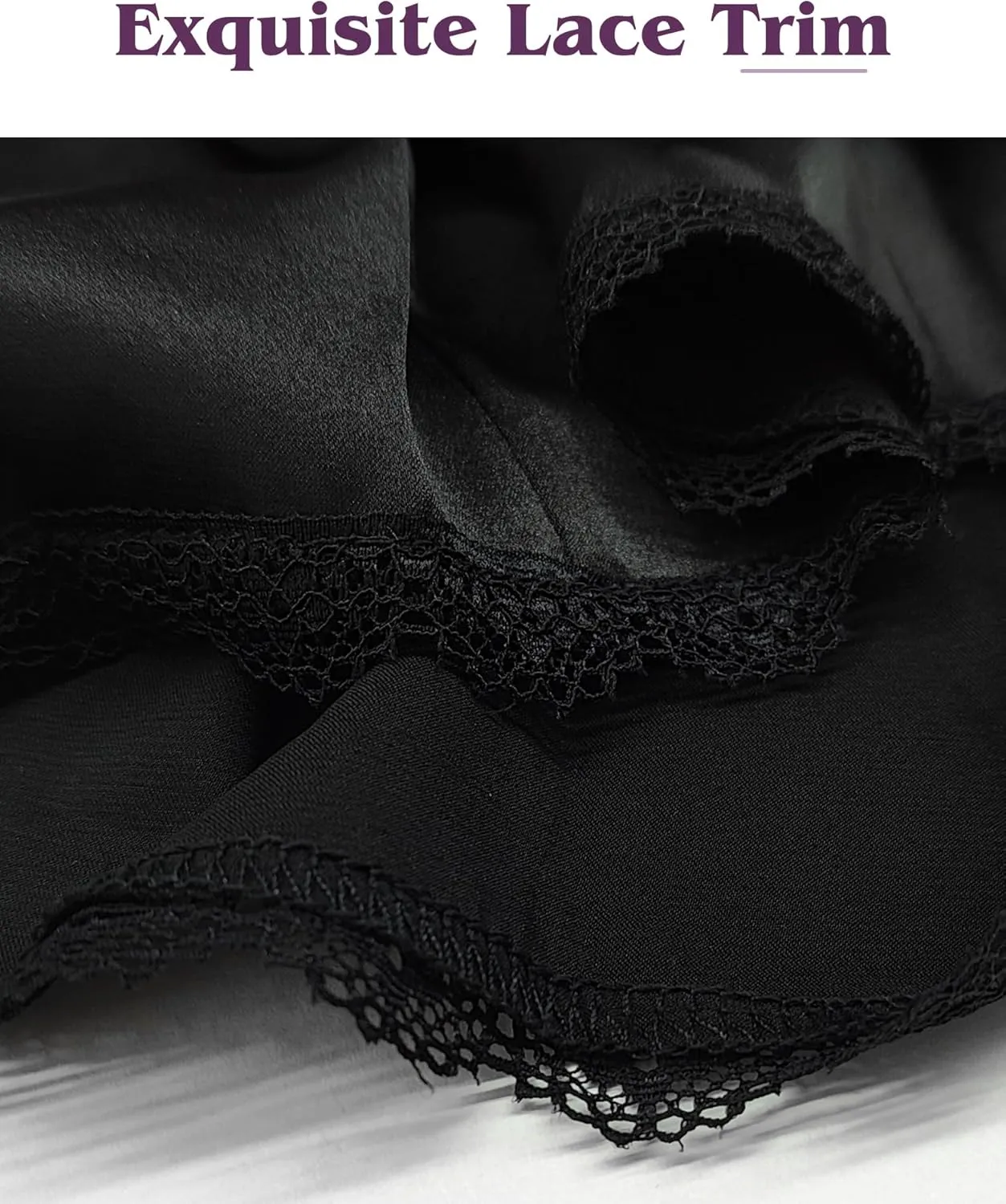 Pettipants for Women Culotte Slip Bloomers Stain Half Slip Pants Under Dresses with Lace Trim