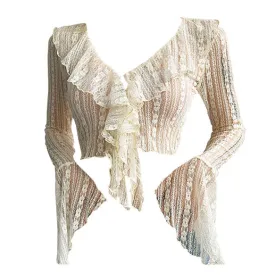 Portrait Mode Ruffle Lace Top