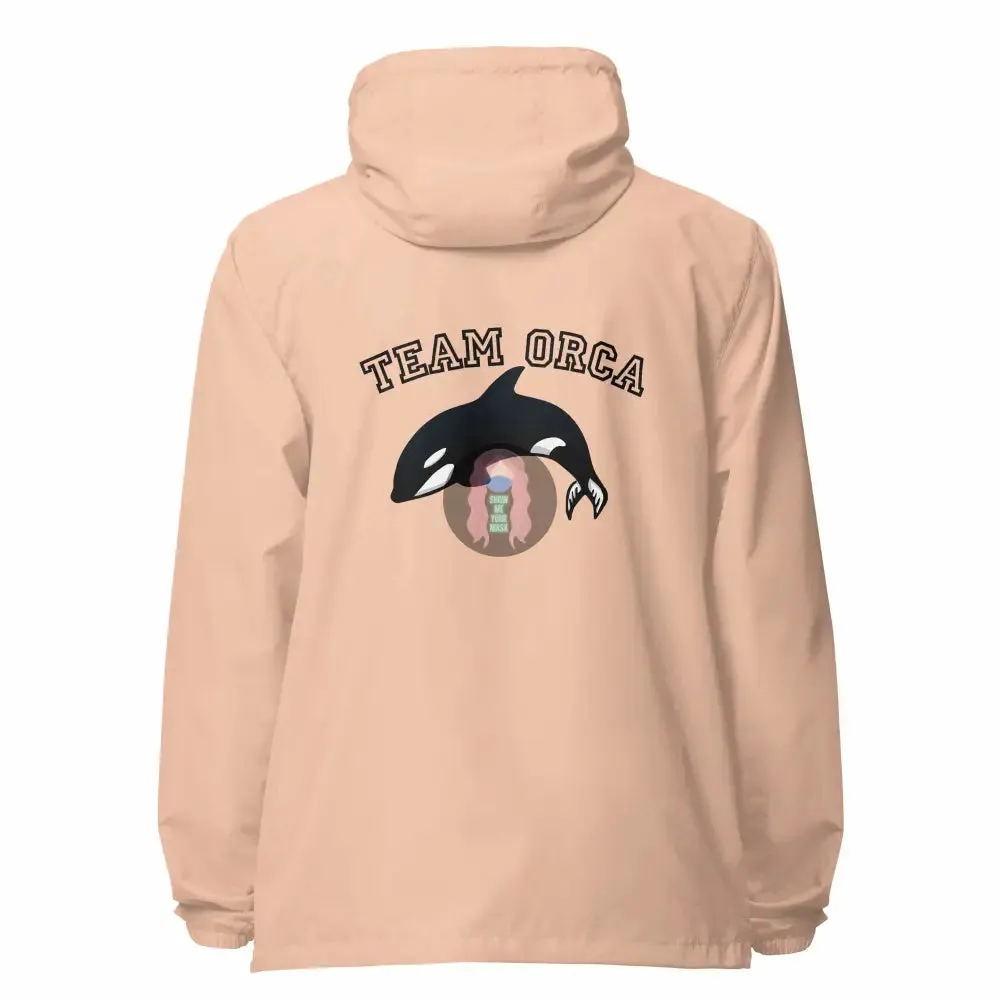 "Team Orca" Unisex lightweight zip up windbreaker