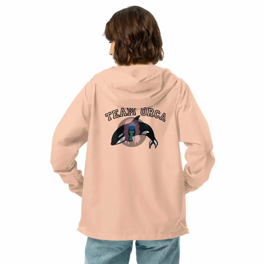 "Team Orca" Unisex lightweight zip up windbreaker