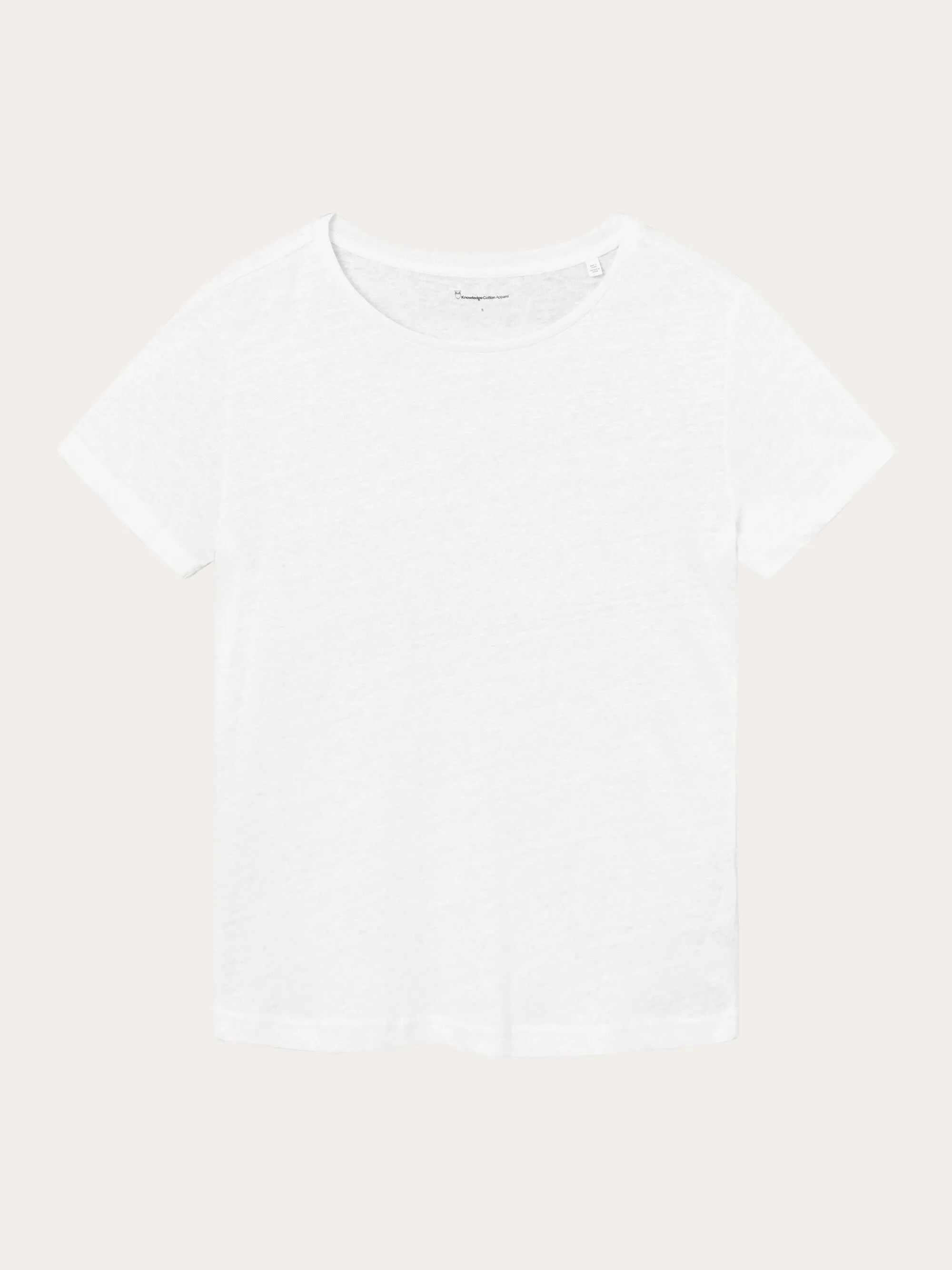 Reg linen t-shirt - Bright White