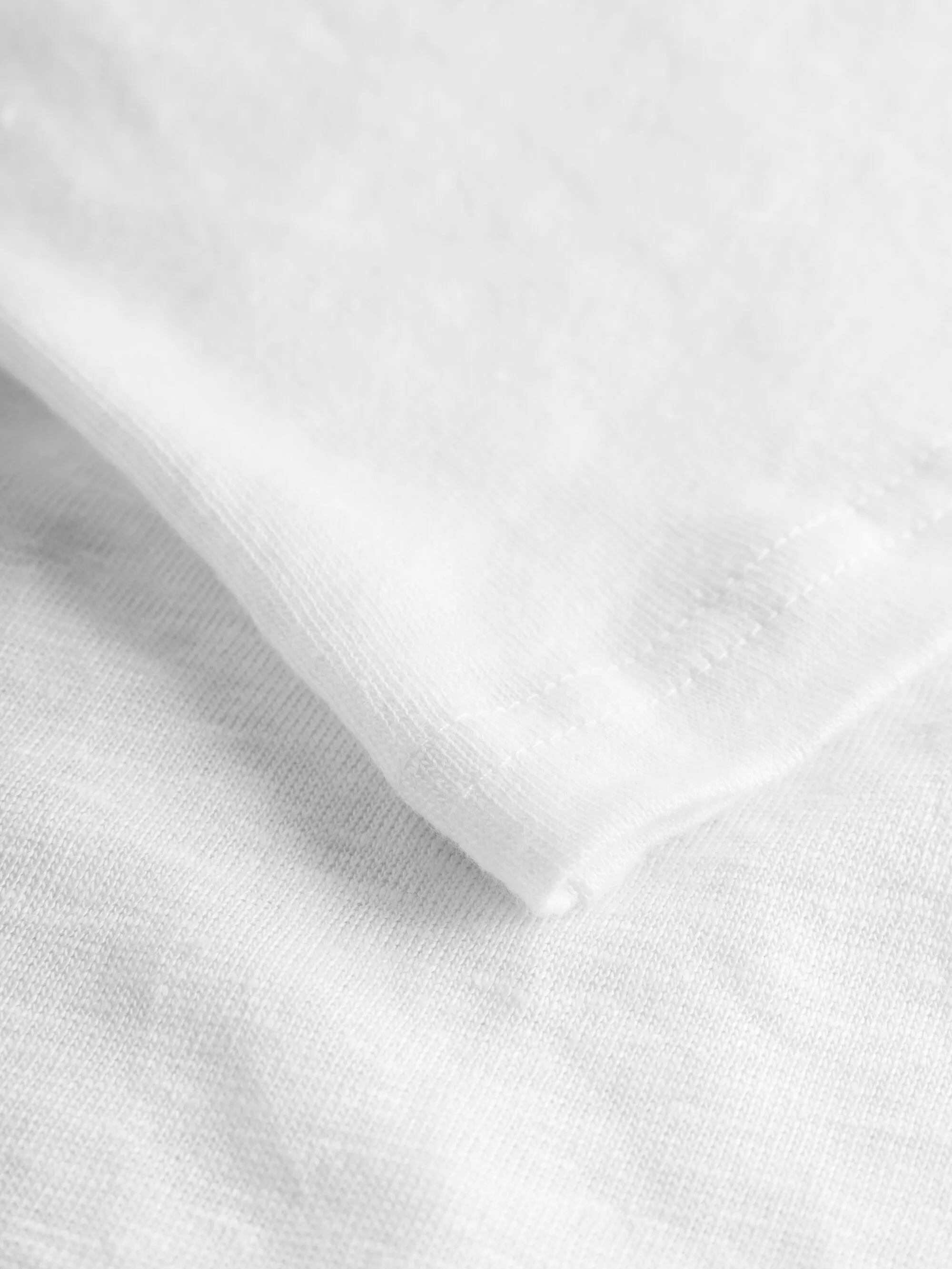 Reg linen t-shirt - Bright White
