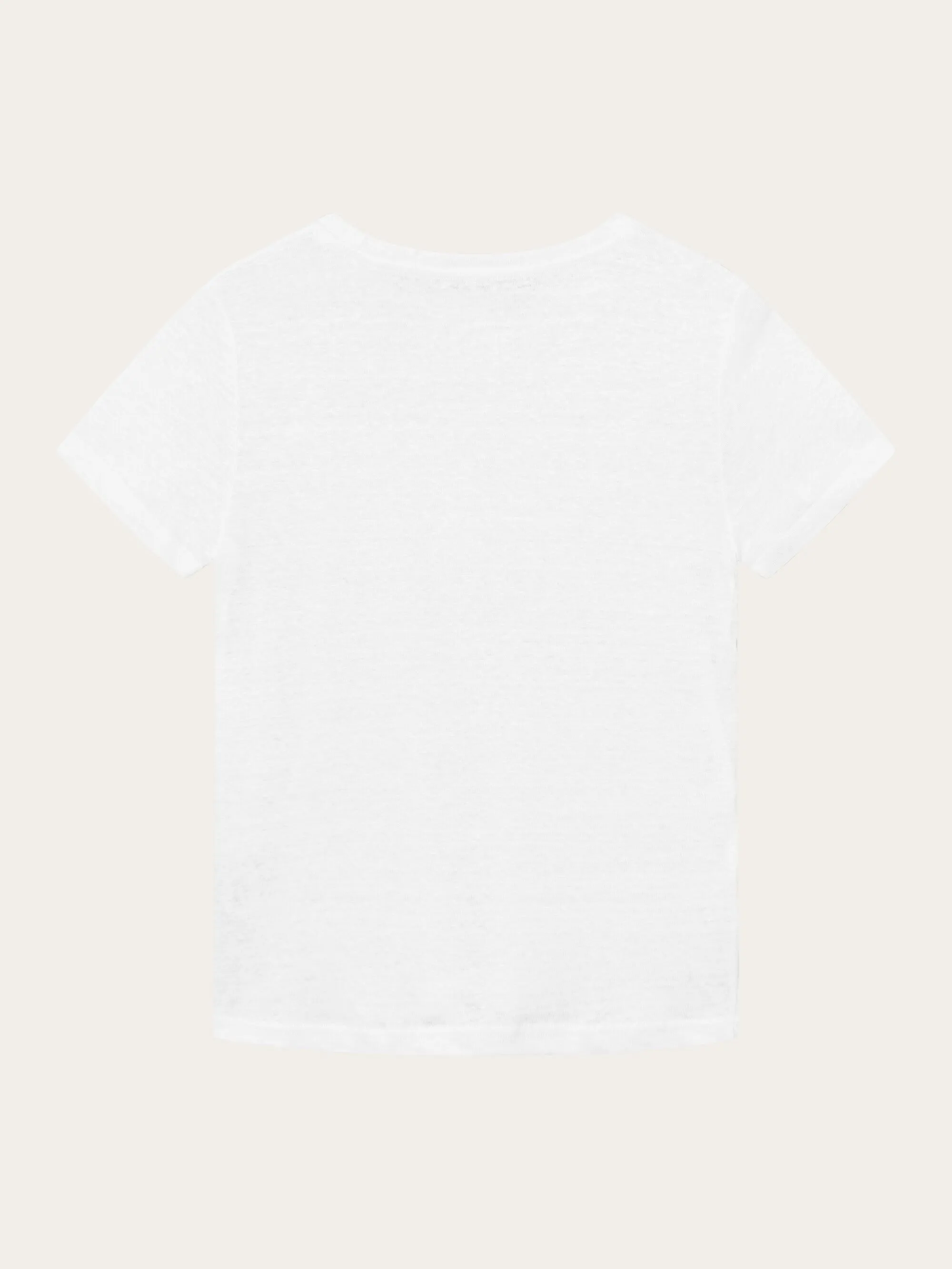 Reg linen t-shirt - Bright White
