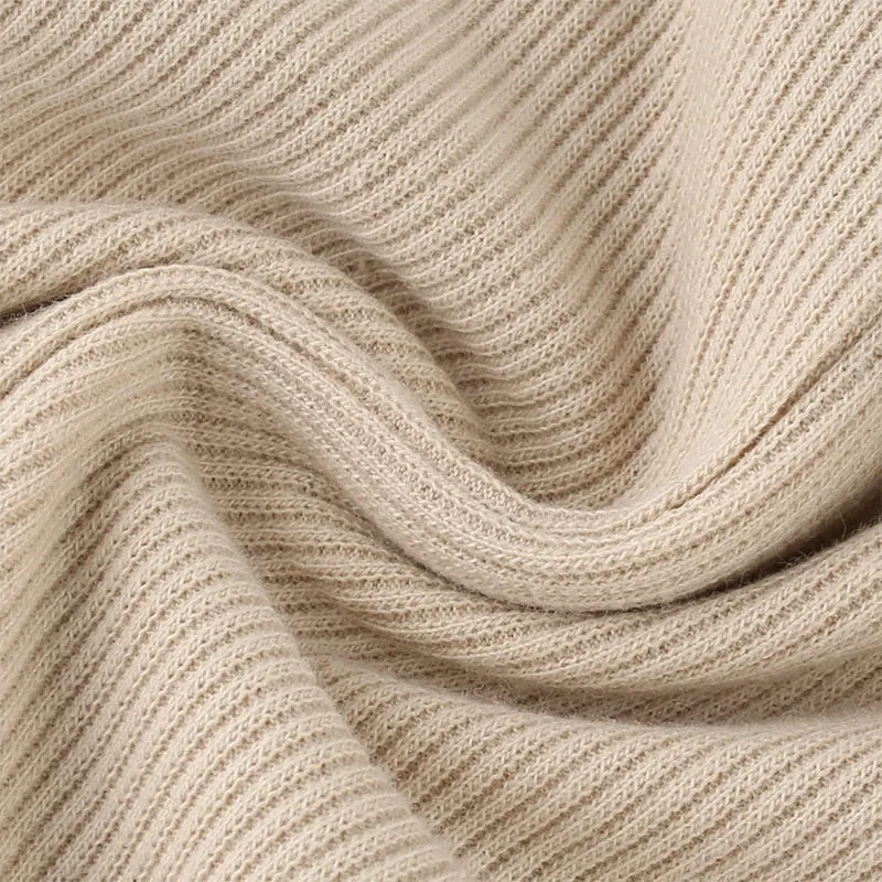 Ribbed Knitted Long Sleeve Dress