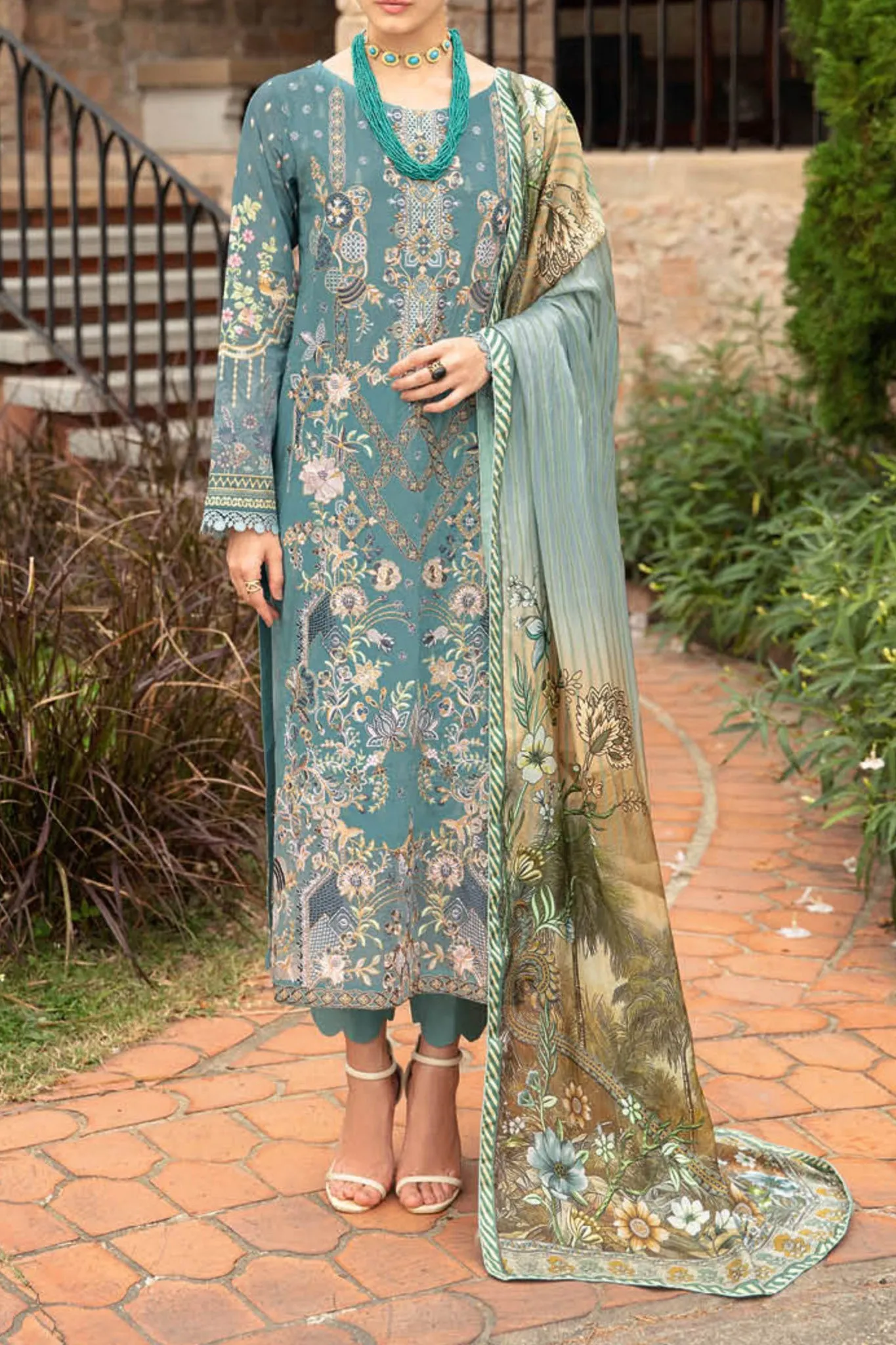 Riwayat By Ramsha Unstitched 3 Piece Luxury Lawn Vol-09 Collection'2024-Y-907