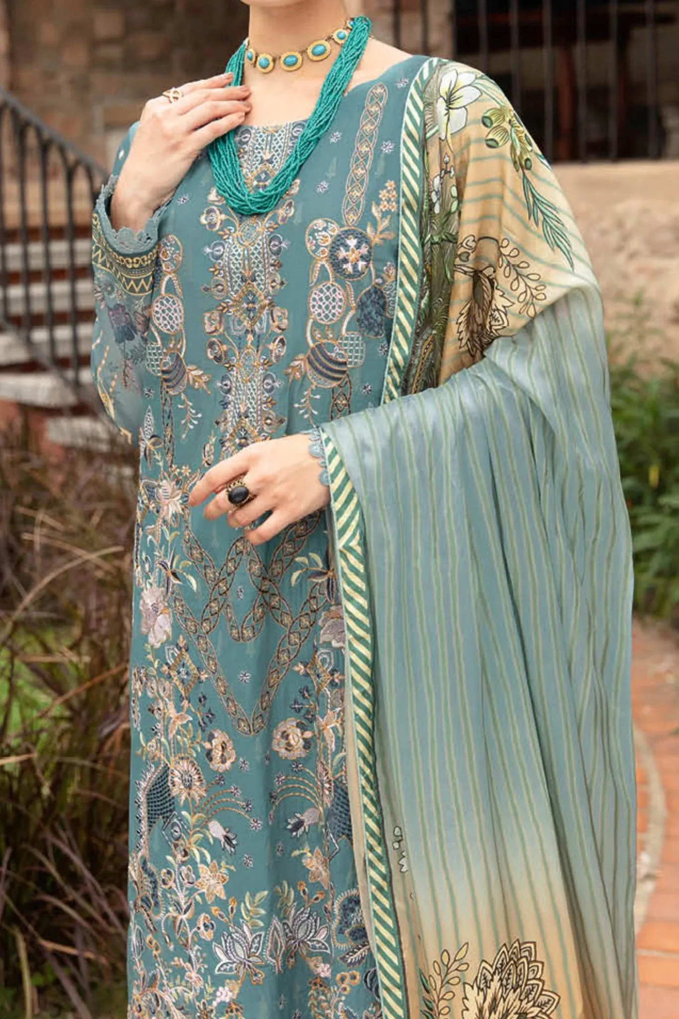 Riwayat By Ramsha Unstitched 3 Piece Luxury Lawn Vol-09 Collection'2024-Y-907
