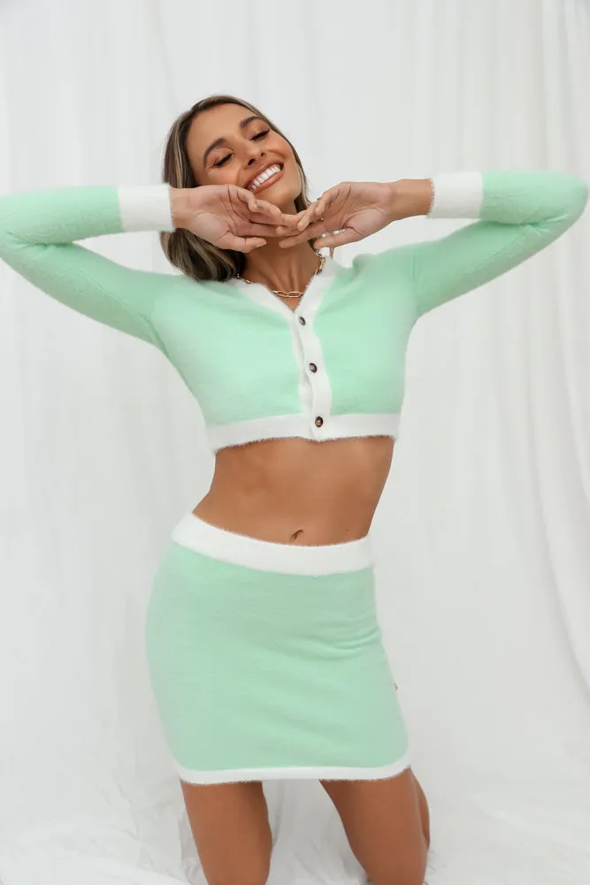 Romance Rumba Knit Cardigan Mint