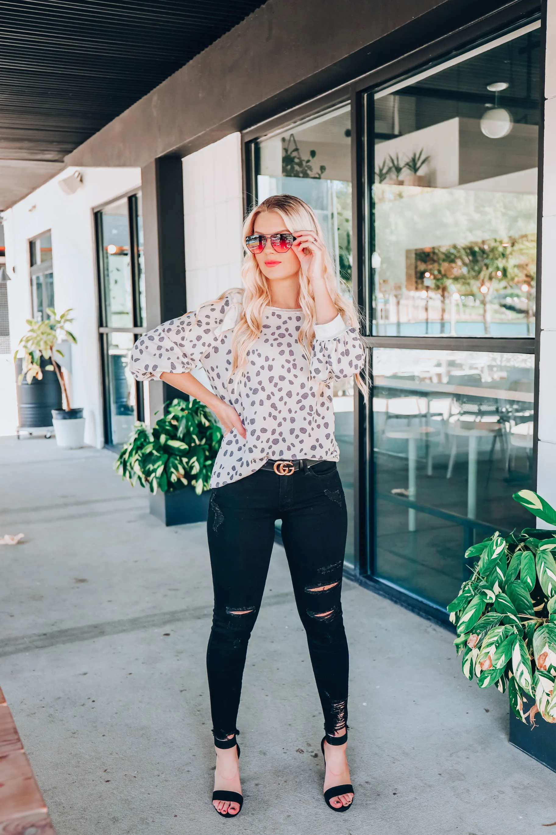 Ruffled Dalmatian Top