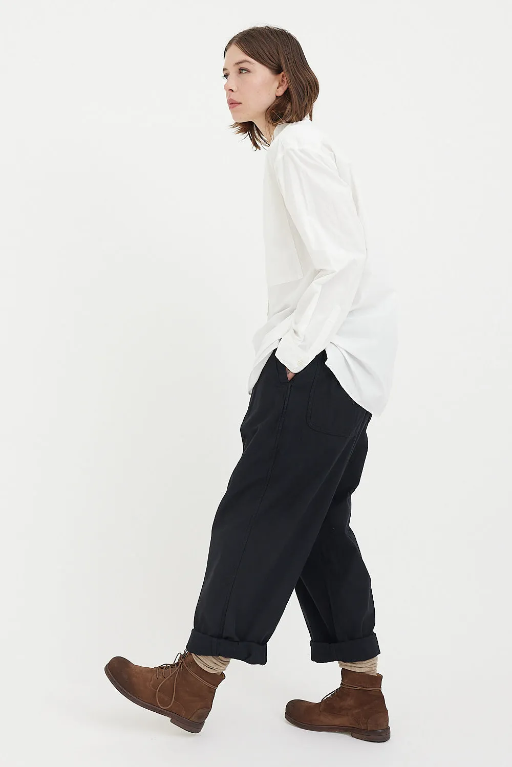 Sage De Cret - Pants - C/L Satin-Back Crepe Pleated Wide Pants