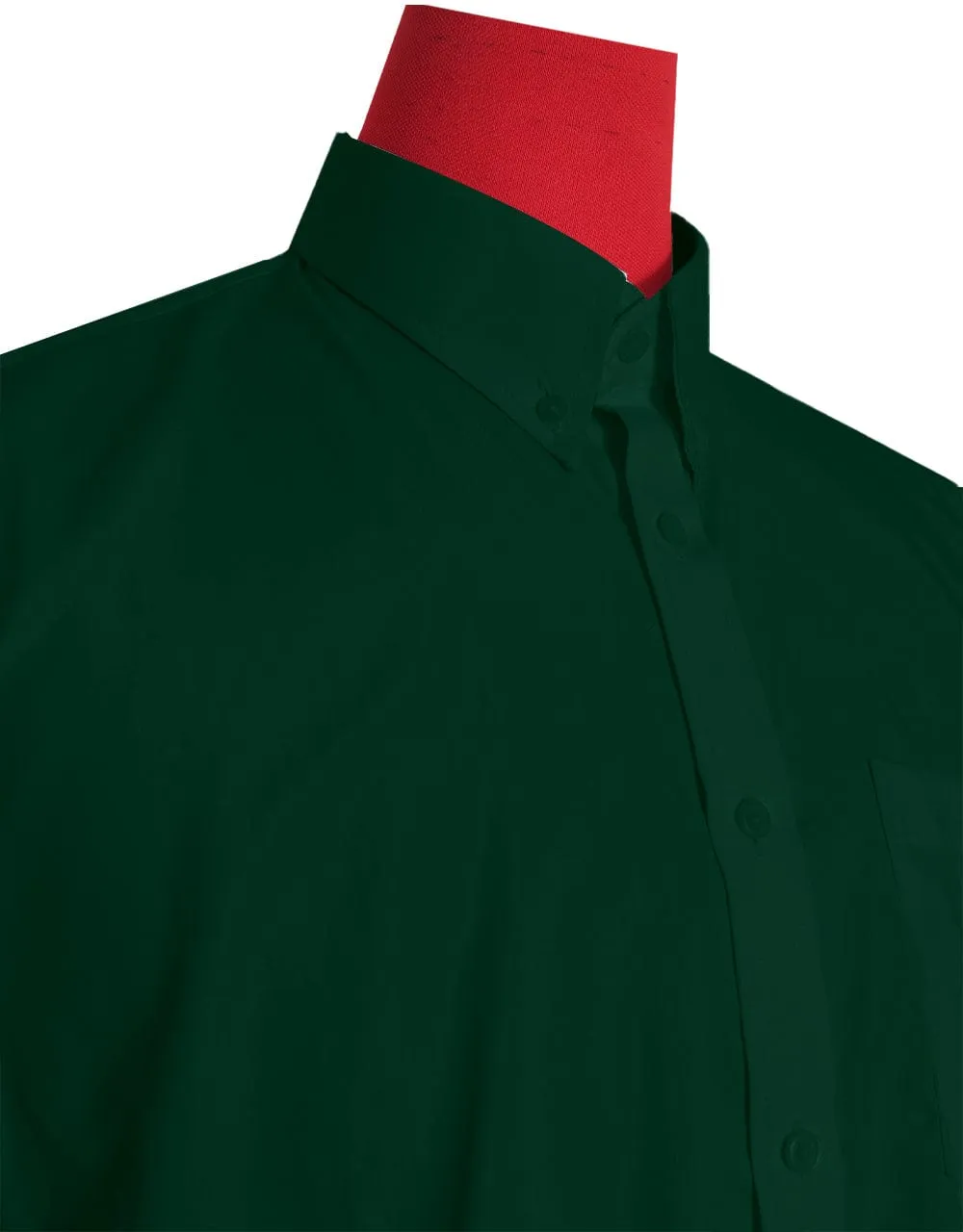 Short Sleeve Shirt | 60S Mod Style Dark Green Color Shirt For Man