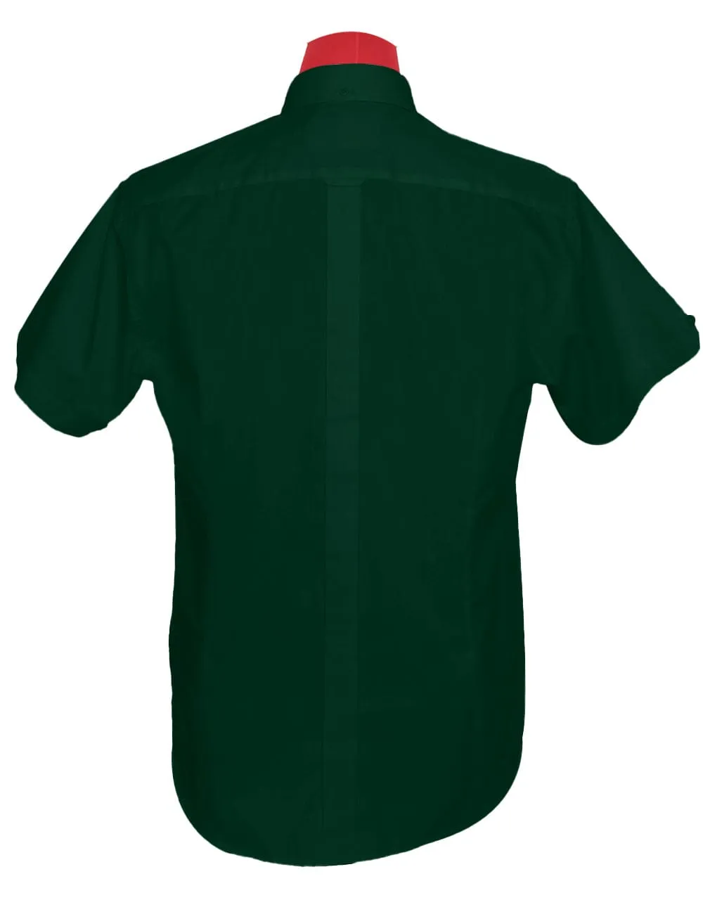 Short Sleeve Shirt | 60S Mod Style Dark Green Color Shirt For Man