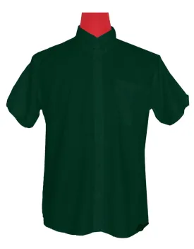 Short Sleeve Shirt | 60S Mod Style Dark Green Color Shirt For Man