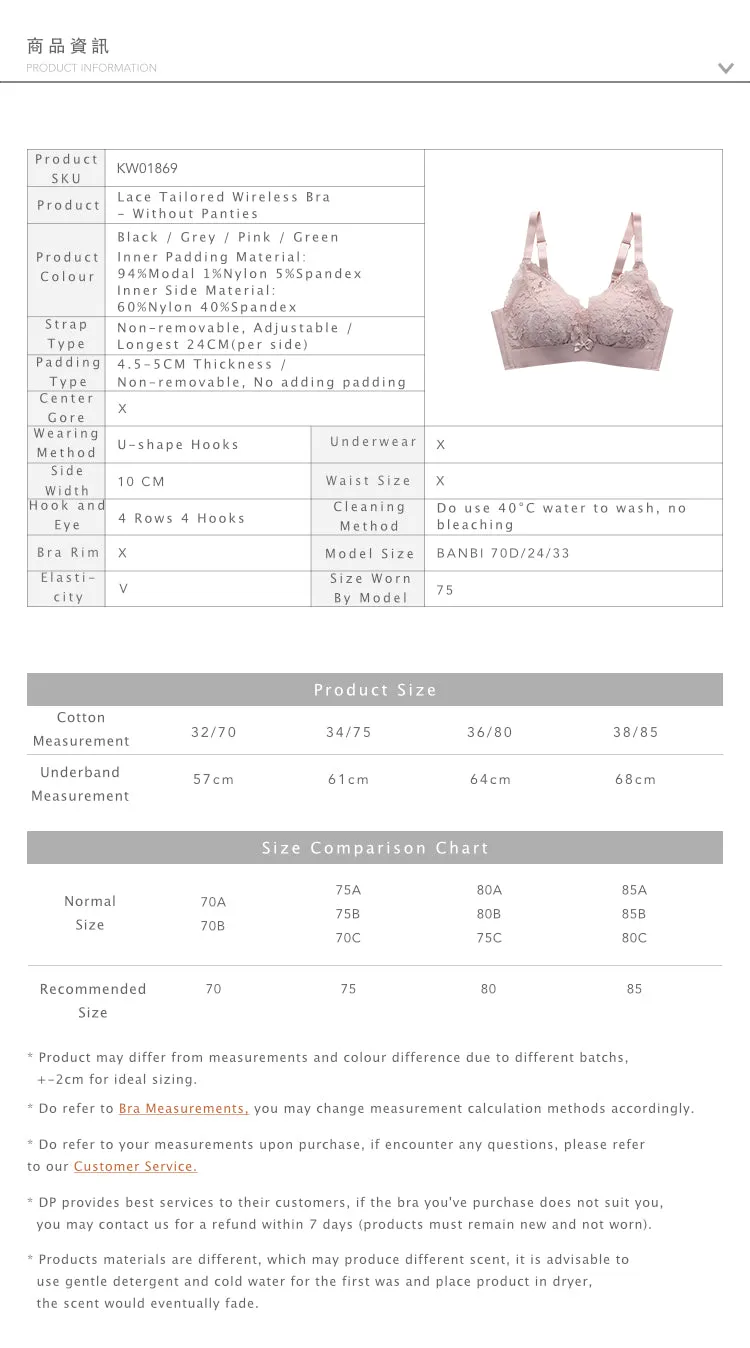 SOFT & SKIN - Friendly Wireless Bra - Without Undies Pink