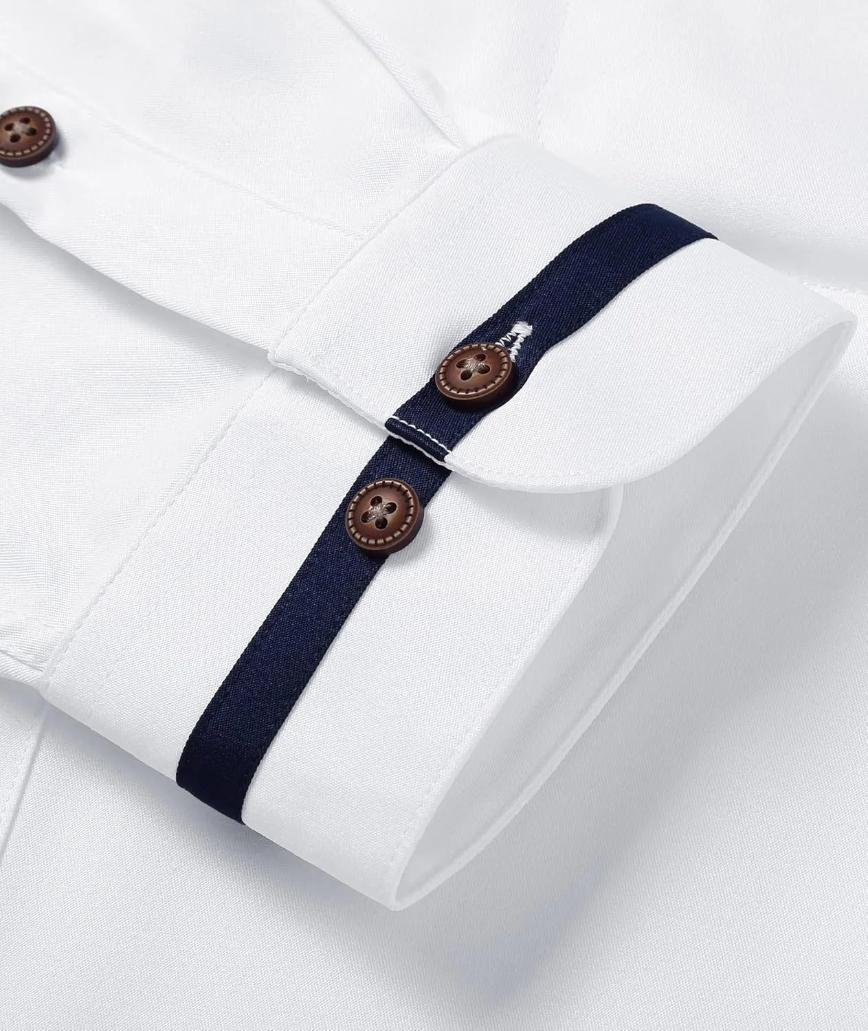 SWISSWELL Mandarin Collar Dress Shirt for Men Clergy Shirt Collarless Button Down Business Casual Shirts