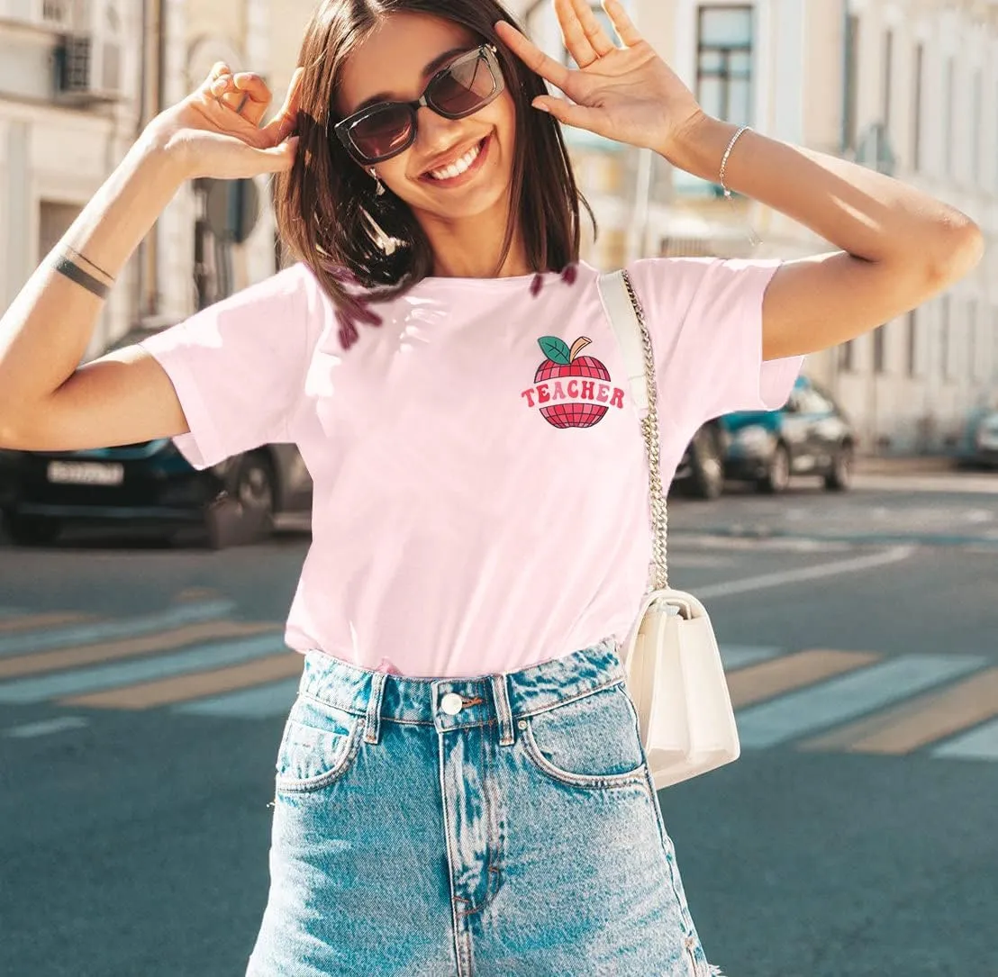 Teacher Shirt Women Teachers T-Shirt: in My Teacher Era Shirt Oversize Preschool Kindergarten Teaching Life Tees Tops
