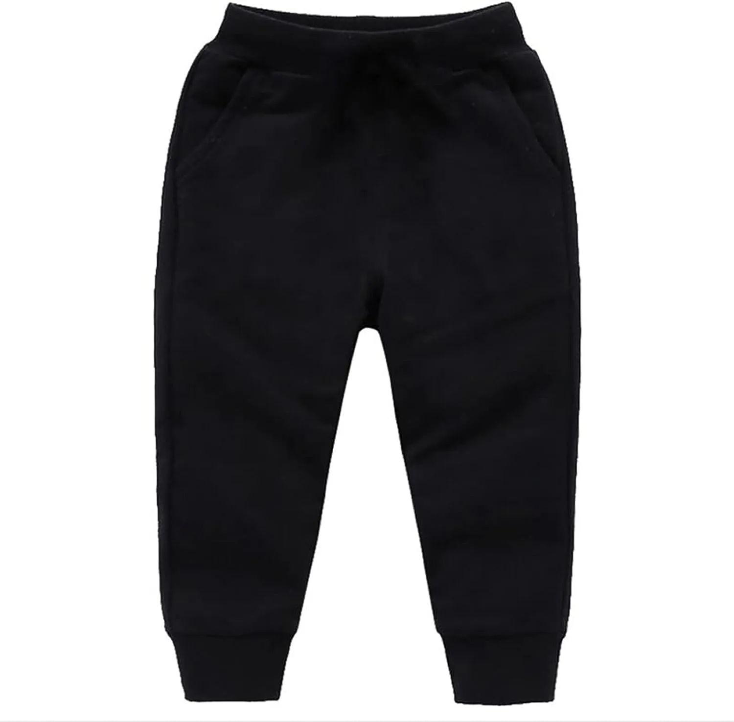 Toddler Girls Boy's Sweatpants Baby Cotton Pull on Jogger Pants Kids Solid Elastic Waist Loose Athletic Trousers