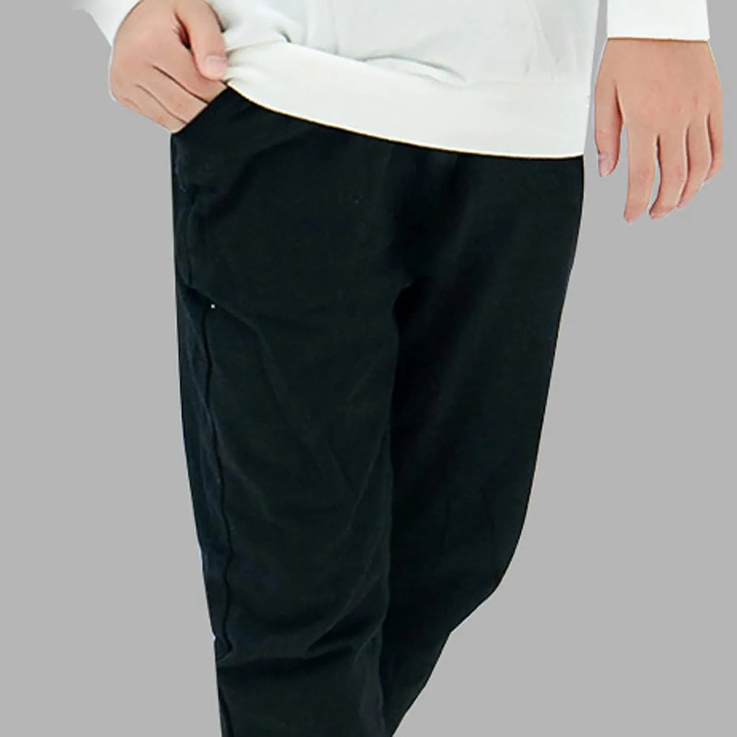 Toddler Girls Boy's Sweatpants Baby Cotton Pull on Jogger Pants Kids Solid Elastic Waist Loose Athletic Trousers