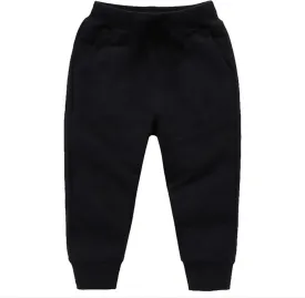 Toddler Girls Boy's Sweatpants Baby Cotton Pull on Jogger Pants Kids Solid Elastic Waist Loose Athletic Trousers