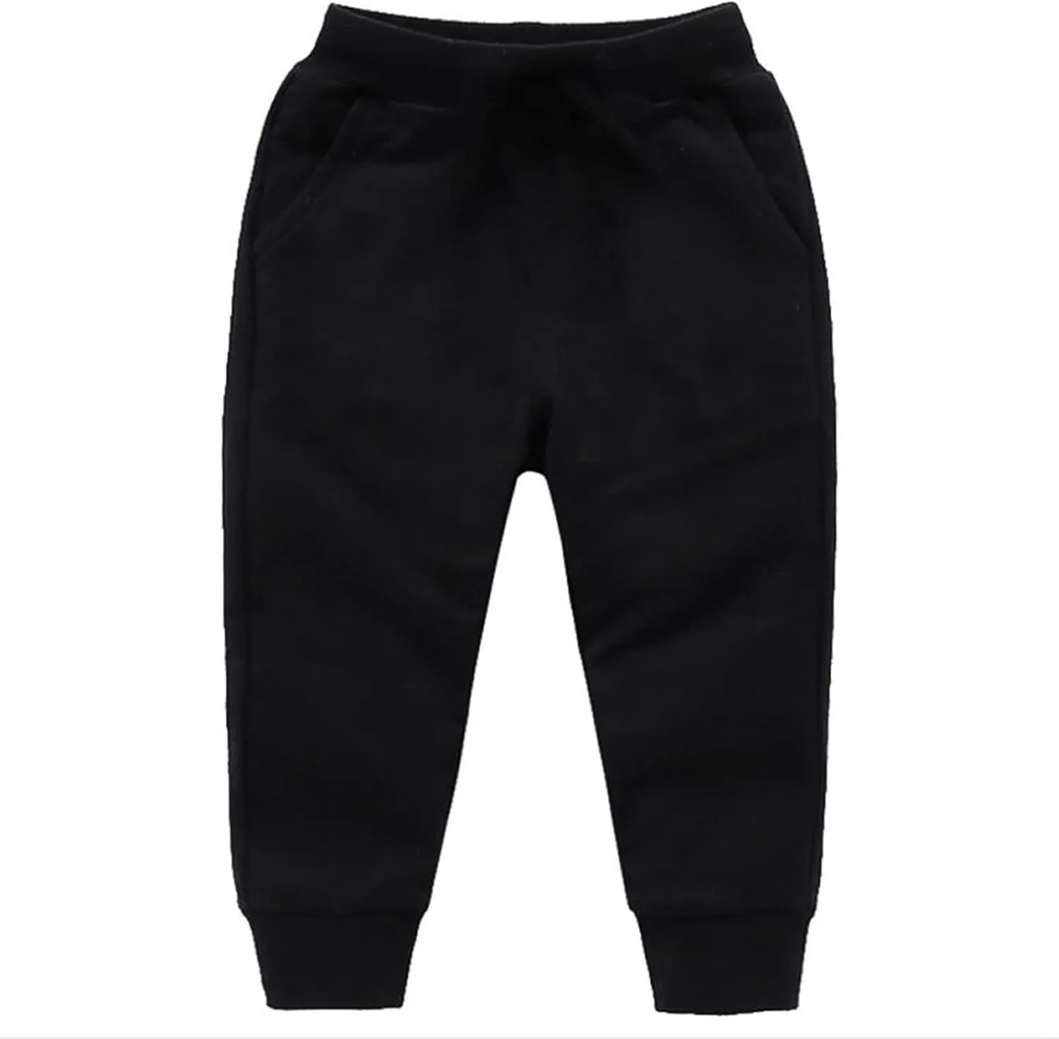 Toddler Girls Boy's Sweatpants Baby Cotton Pull on Jogger Pants Kids Solid Elastic Waist Loose Athletic Trousers