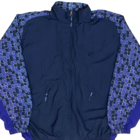 VINTAGE NIKE CLASSIC SWOOSH BLUE WINDBREAKER WOMAN JACKET 1990S SIZE MEDIUM