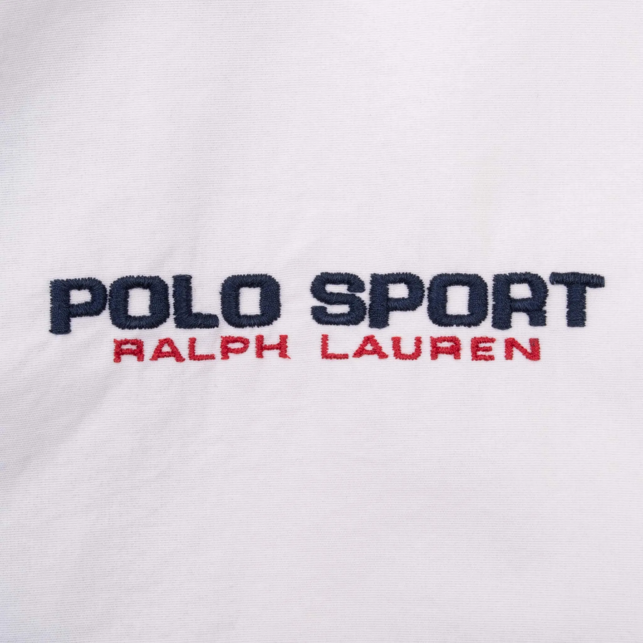VINTAGE POLO SPORT RALPH LAUREN WHITE WINDBREAKER JACKET 1990S LARGE