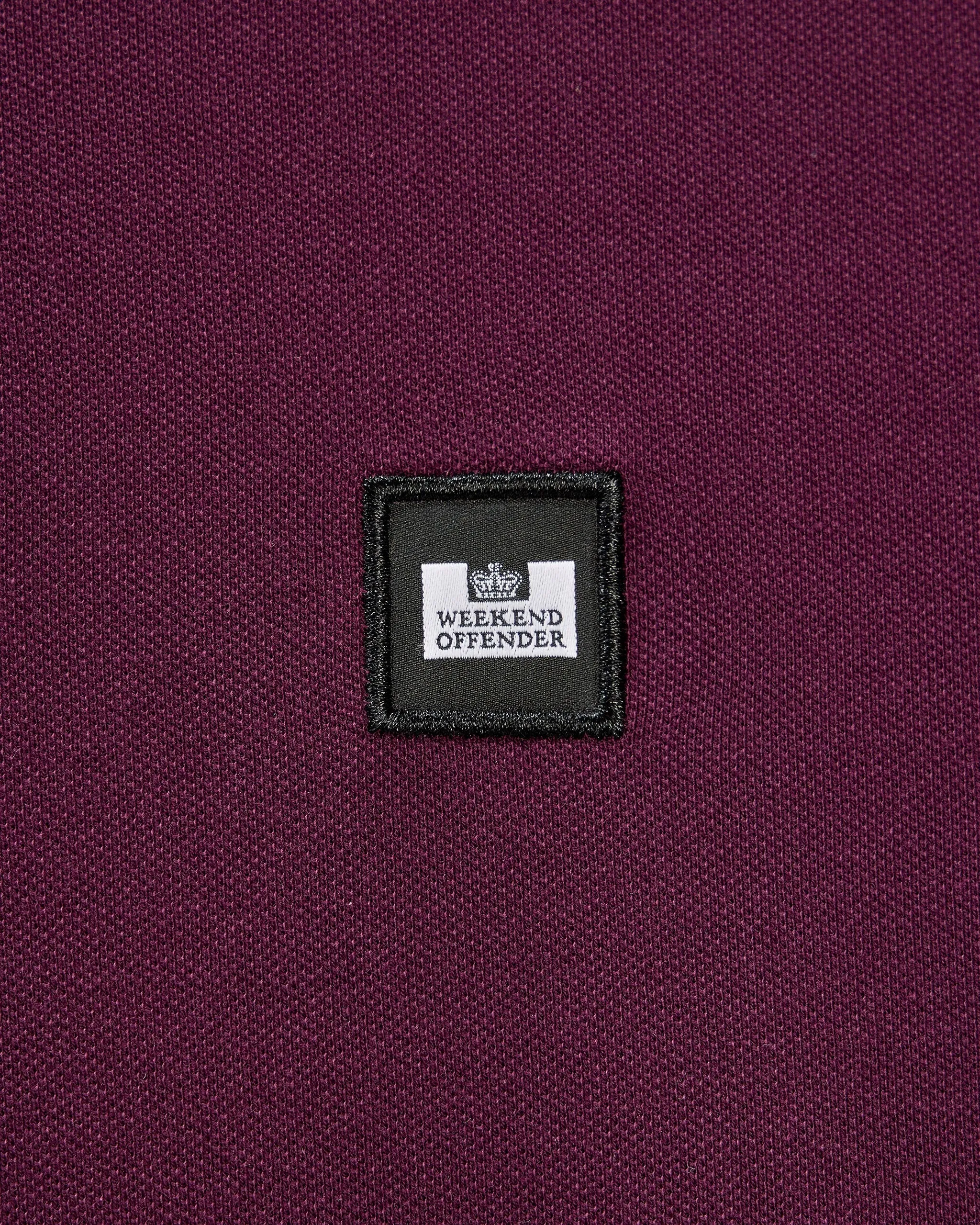 Walker Long Sleeve Polo Shirt Acai Berry/Mid House Check
