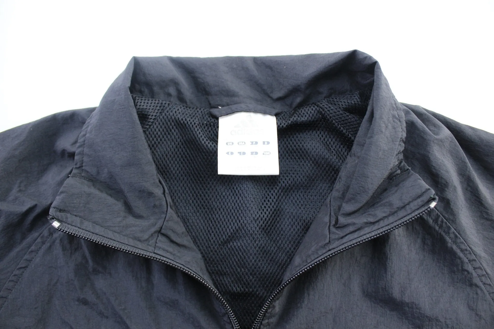 Women's Adidas Embroidered Logo Black Zip Up Jacket