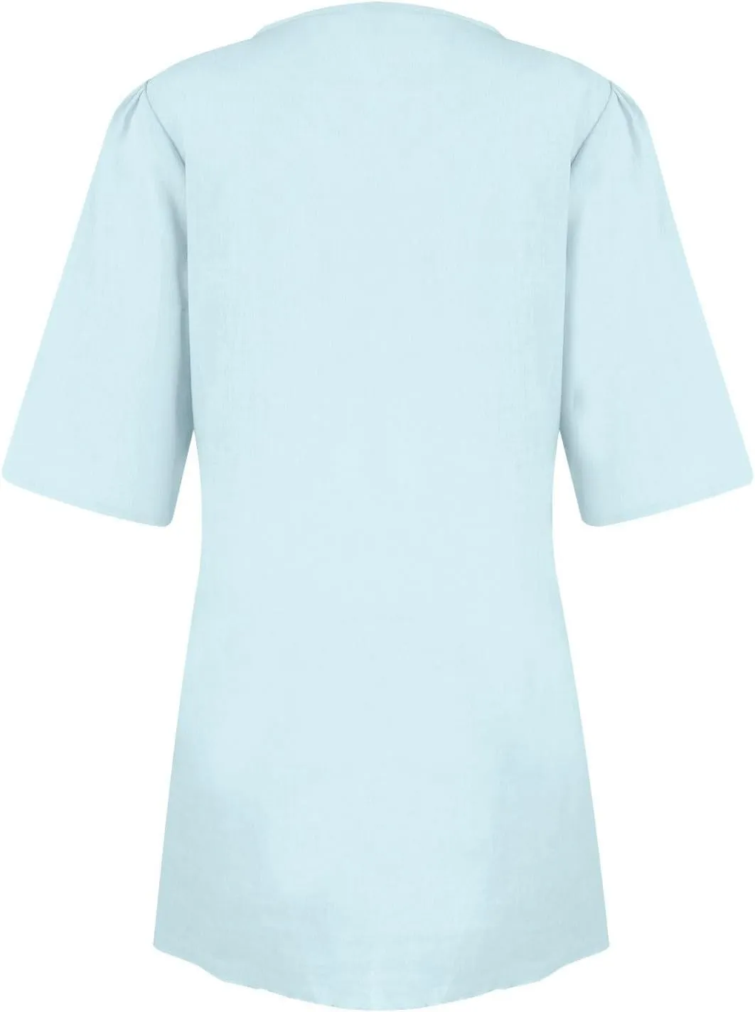 Womens Summer Linen Dresses V-Neck Short Sleeve Wrap Tie Mini Dress Beach Vacation Cocktail Dress